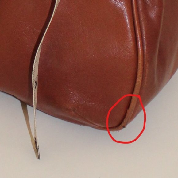 Halogen Cognac Leather Satchel Bag - Picture 8 of 10